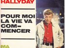 JOHNNY HALLYDAY: POUR MOI LA VIE VA COMMENCER / MA GUITARE - PHILIPS