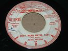 ROCKABILLY BOPPER 45 - ALVIS WAYNE - DON'T MEAN MAYBE BABY - WESTPORT