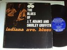 J T ADAMS & SHIRLEY GRIFFITH - INDIANA AVE. BLUES LP USA 1st Bluesville 1077 RVG