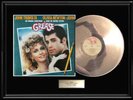 GREASE OLIVIA NEWTON JOHN TRAVOLTA LP WHITE GOLD SILVER METALIZED RECORD ALBUM