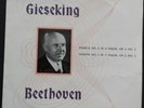 Beethoven - Sonatas No. 2 & 3, WALTER GIESEKING, Columbia 33CX 1537 MONO