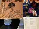 Promo JUDAS PRIEST Priest Live  JAPAN 2LP set 38.3P-827 8 w/OBI+STICKERS SHEET