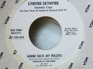 1977 Lynyrd Skynyrd promo 45rm vinyl - Give Me Back My Bullets - Anaheim Stadium