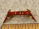 METALLICA 1983 METAL MILITIA FAN CLUB BUTTON BADGE ENAMEL GOLD PIN VERY RARE HTF