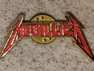 METALLICA 1984 METAL MILITIA FAN CLUB BUTTON BADGE ENAMEL GOLD PIN VERY RARE HTF