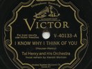 Tal Henry & His Orch 'I Know Why I Think Of You/Shame..' Victor V-40133 78 rpm