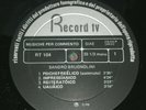 Sandro Brugnolini ?– Underground - RECORD ONLY, Italy 1970 LP, RTV RT 104 EX Cop