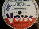 V-Disc #358 The Andrews Sisters / Sophie Tucker / Eddie Cantor ?– Lullaby Of Bro