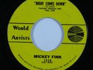Garage Psych Mod 45 MICKEY FINN Night Comes Down WORLD ARTISTS HEAR