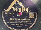 78 RPM - DON BYAS QUARTET -Body and soul - I'm beginning to see the SWING SW 241