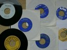 Six Charlie Feathers single 45 vinyl records. various label. Sun, King, Philwood