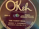 Okeh 45015 Ernest Stoneman THE FANCY BALL  E  78 rpm Country 1925 Asheville NC