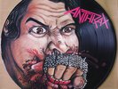 EX/EX ANTHRAX FISTFUL OF METAL VINYL PICTURE DISC LP 1984 1st Pressing  MFN 14 P