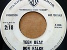 DON RALKE r&r PROMO 45 TEEN BEAT b/w FOUR PACES EAST on Warner Bros. CT 2168