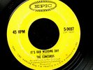 CONCORDS Doo Wop Original Epic 45rpm It's Our Wedding Day bw Should I Cry LISTEN