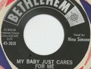 NINA SIMONE My Baby Just Cares For Me BETHLEHEM 45 soul jazz VG++ HEAR