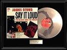 JAMES BROWN SAY IT LOUD I'M BLACK &  I'M PROUD WHITE GOLD PLATINUM TONE RECORD