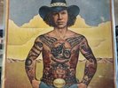 AUTOGRAPHED SIGNED DAVID ALLAN COE TATTOO SIGNED LP RARE VINTAGE SIGNATURE