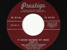 Jazz 45 - Miles Davis Quartet - It Never Entered My Mind - Prestige - mp3