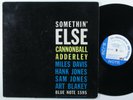 CANNONBALL ADDERLEY Somethin' Else BLUE NOTE LP mono ny usa deep groove