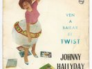 EP Espagne 432593 Johnny Hallyday Ven a bailar el twist titre bleu vinyle noir