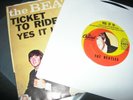 THE BEATLES 45 RPM AND PS TICKET TO RIDE B/W YES IT IS