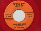 COLLEGIANS Doo Wop RED WAX 45rpm On Your Merry Way b/w Zoom Zoom Zoom LISTEN