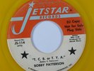 Funk 45 BOBBY PATTERSON T.C.B. or T.Y.A. JETSTAR promo yellow wax HEAR