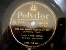 LOUIS ARMSTRONG Polydor 580041 JAZZ 78rpm SONG OF THE VIPERS / WILL YOU WON'T