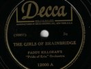 IRISH 78 RPM - PADDY KILLORAN'S ORCHESTRA DECCA 12000 MEDLEY OF JIGS/REEL  E-