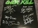 Overkill - ORIGINAL signed LP +  mechanics for back cover Metallica
