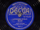 78 RPM -- Alice Moore (Henry Brown / Ike Rodgers), Decca 7056, EE- Blues - Jazz