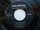 GEORGE HAMILTON IV 45 IF YOU DON'T KNOW USA COLONIAL KILLER 1956 ROCKABILLY V++