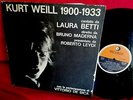 LAURA BETTI Kurt Weill 1900-1933 LP + Booklet 1963 ITALY EX Maderna V. De Sica