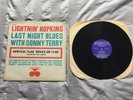 Lightnin Hopkins-last Night Blues With Sonny Terry 1960 1st Press Bluesville Lp