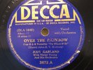 78 RPM JUDY GARLAND DECCA 2672 OVER THE RAINBOW  THE JITTERBUG FROM WIZARD OF OZ