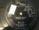 THE MIRACLES...MORE LOVE...RARE UK FIRST ISSUE SINGLE..TMG 614