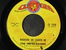 IMPRESSIONS: Amen (1970) / Wherever She Leadeth Me 45 (co, rarer issue with th
