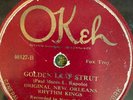 Okeh 40327 Orig New Orleans Rhythm Kings GOLDEN LEAF STRUT  78rpm 1925 Jazz G+
