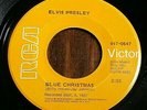Elvis Presley - Blue Christmas/Santa Claus Is Back in Town 45 orange labels VG+