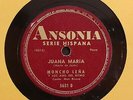 MONCHO LEÑA / JUANA MARIA / EL GALLO ESPUELERICO / 78 RPM RECORD