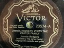 Victor 23574 Jimmie Rodgers Visits The Carter Family 78 rpm Country 1931 EE+