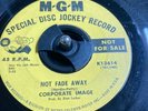 Corporate Image Garage Rock 45 “Not Fade Away” MGM K13614 VG