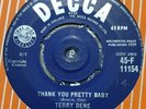 BRITISH ROCK N ROLL TERRY DENE THANK YOU PRETTY BABY/BOY WITHOUT A GIRL Decca 45