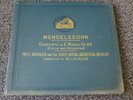 Mendelssohn Concerto In E Minor Violin & Orchestra HMV 78rpm Fritz Kreisler & Th