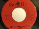 ROY ROBERTS   GOT TO HAVE ALL YOUR LOVE  BO RO RECORDS  Rare Orig. Northern Soul