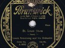 78 rpm LOUIS ARMSTRONG St. Louis Blues German 1930s shellac Brunswick 10
