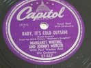 MARGARET WHITING & JOHNNY MERCER BABY IT'S COLD OUTSIDE/YOU SAY 57-567 EXCEL. 78