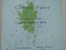 LP Pierre DOUKAN & Thérèse COCHET / Fauré 2 sonatas.. / Erato LDE 3061