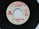 WHITE PROMO Columbia 45 Like A Rolling Stone BOB DYLAN 1C/1D 1st Pressing 1965